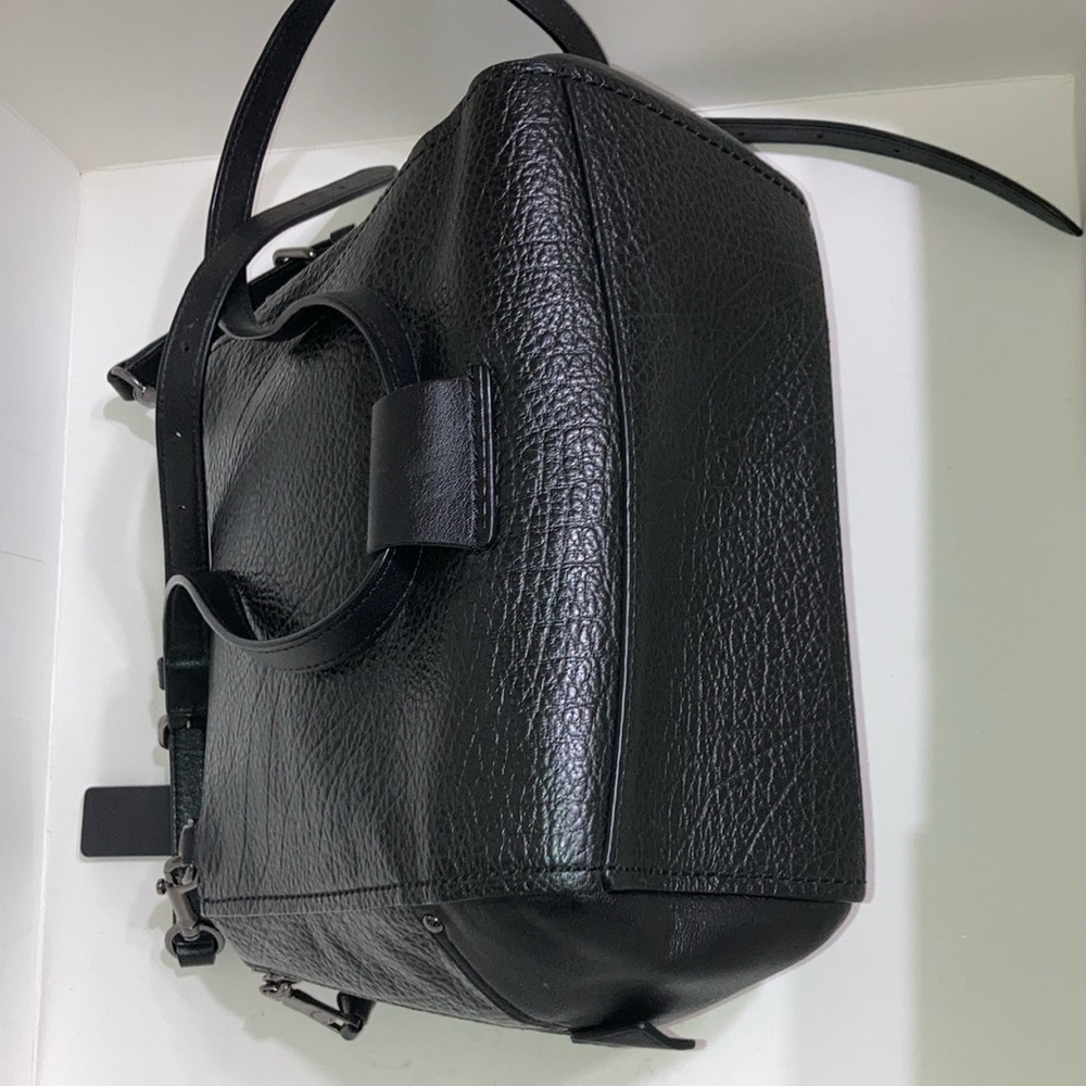 π£ COACH Faye π£ Mixed Materials Backpack in Black. - Picture 12 of 16